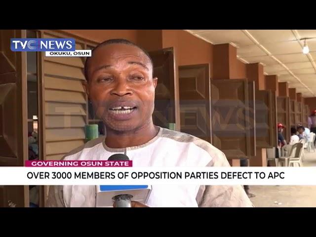 More Than 3000 Members Of Opposition Parties Defect To APC In Osun
