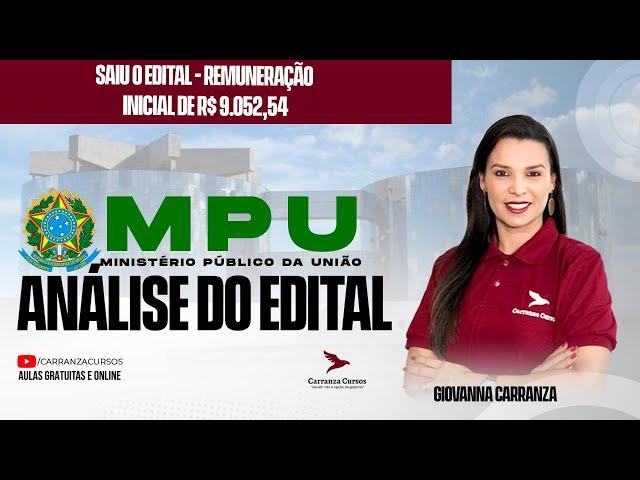 Concurso MPU - Edital publicado 56 Vagas + CR e salários iniciais de R$ 8.529,65