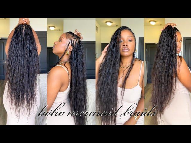 Boho Mermaid Braids | Detailed Instal ft bulk human hair from Ywigs