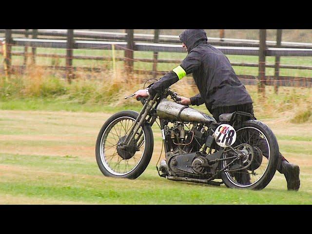 Once the FASTEST Motorcycle in the World: Brough Superior SS100 put to Test on the Airstrip