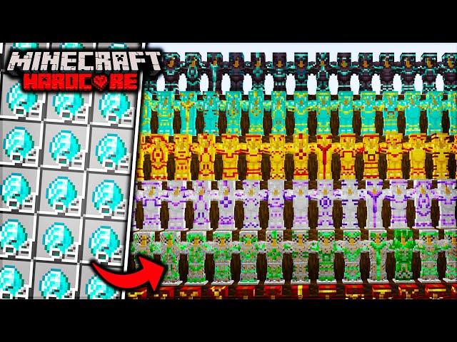 I COLLECTED EVERY ARMOUR TRIM in Minecraft Hardcore (Hindi)