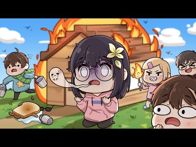 YOU SET THE HOUSE ON FIRE?! - Ft. DisguisedToast, Michael Reeves, Yvonne, Scarra & Sykkuno