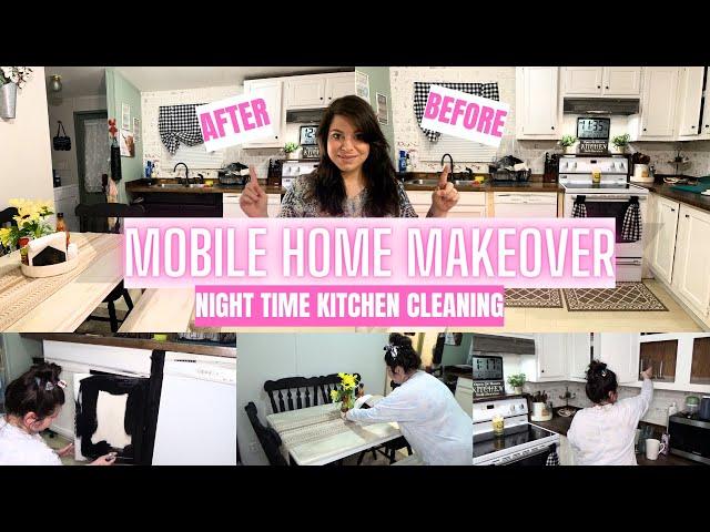 "Before & After Transformation: My Mobile Home Kitchen | Clean With Me 2023"