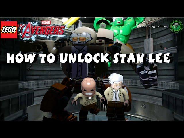 Lego Marvel Avengers  - How to Unlock Stan Lee - All 35 Stan Lee in Peril Locations -  1080P HD