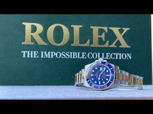 Rolex Submariner Blue Dial Ref 116613LB Unboxing