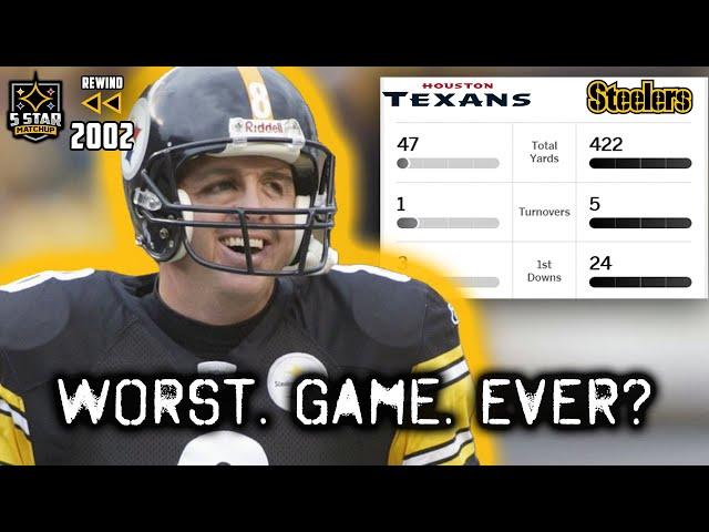 The Worst Game in NFL History: Steelers vs Texans, 2002 | 5 Star Rewind