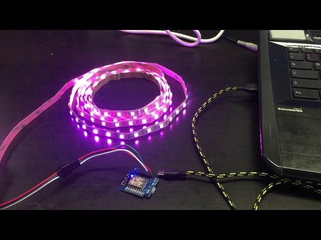 Wemos D1 Mini + WS2812B + Fastled = Nicenstein!