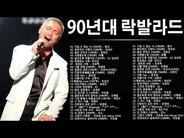 90년대 락발라드  한국 가요 락 발라드 모음 락발라드 명곡 노래모음 광고없 #1