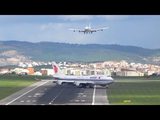 Air China Boeing B747-400 Landing at Lisbon Airport