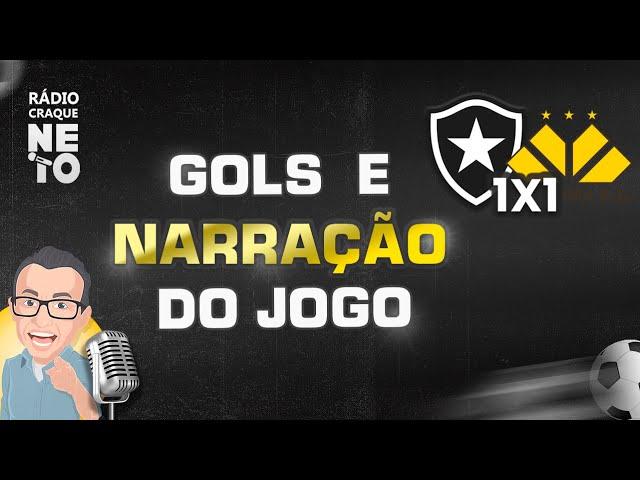 GOLS E NARRAÇÃO BOTAFOGO X CRICIÚMA