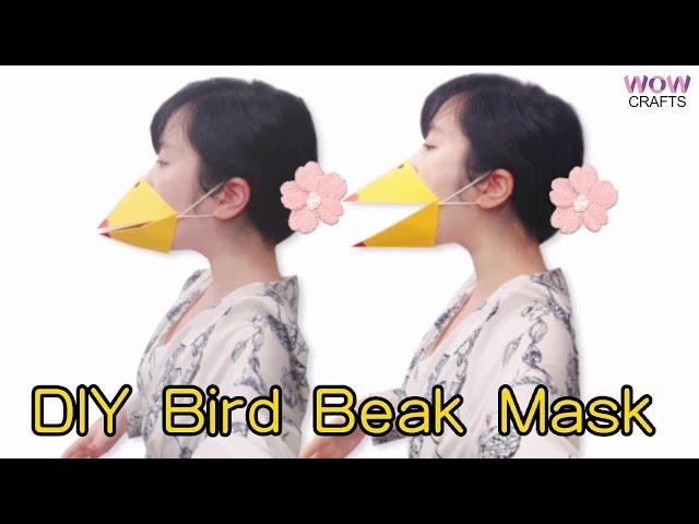 DIY Origami Funny Cute Bird Beak Face Mask Handcraft | Wow Crafts