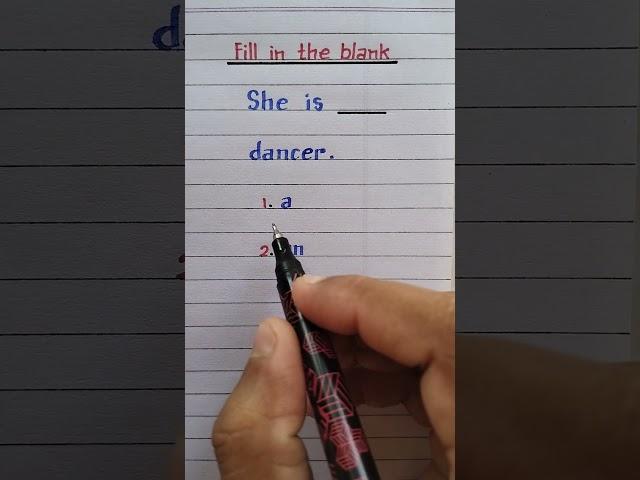 She is _ dancer | #grammar #determiner #article