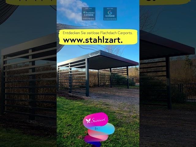 Flachdach-Carports von Stahlzart: Modern, schick & wetterfest!  Ihr Auto verdient es! #home #car