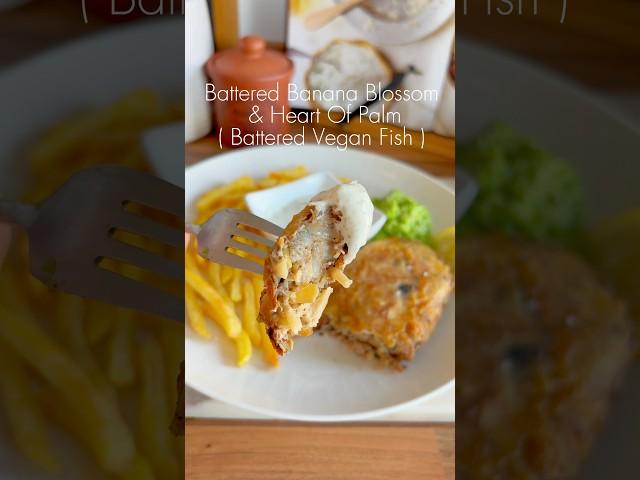Vegan Battered Fish #plantbased #veganfood #recipe #asmr #food #shorts #fishandchips #foodie #vegan