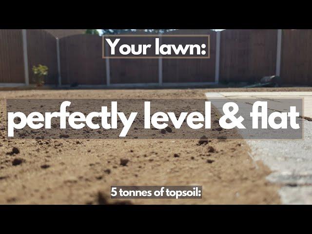 How to get your soil perfectly level and flat prior to seeding a new lawn