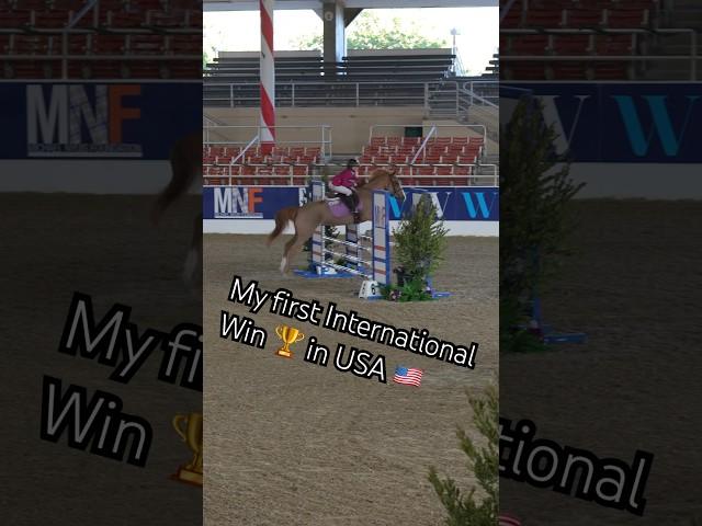 My first international Win USA  #horse #equestrian #horsefan #horselover #horsegirl #pony #win