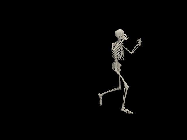 Halloween Projection Loop Dancing Skeleton