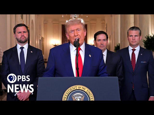 WATCH LIVE: President Trump addresses the nation after U.S. bombs 3 Iranian nuclear sites