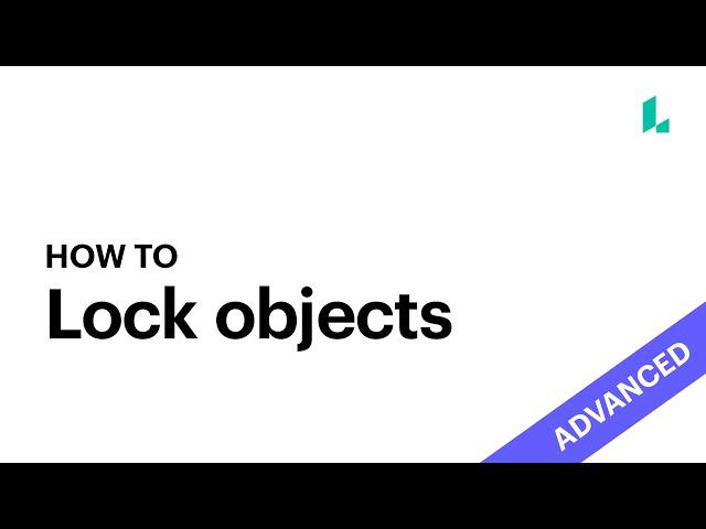 How to lock objects [ Lucidpress Tutorial ]