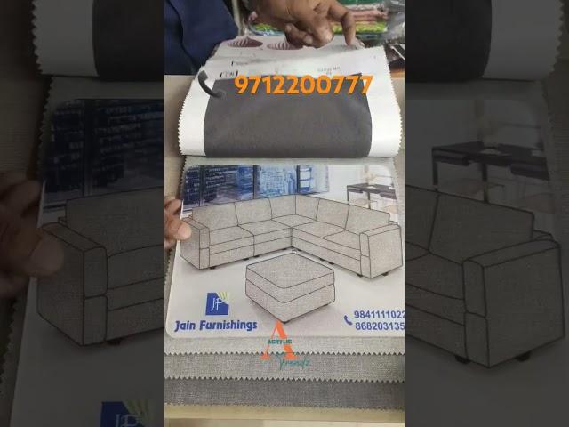 L SHAPED CORNER SOFA FABRIC SELECTOR STENCIL SHEET FRAME. CONTACT ON 9712200777