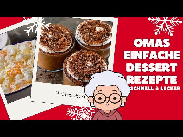 Grandma's Recipes: Heavenly Quick Dessert & Creamy Mousse au Chocolat