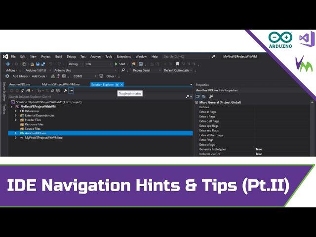 Visual Micro + Visual Studio: IDE Navigation Tips (PtII)