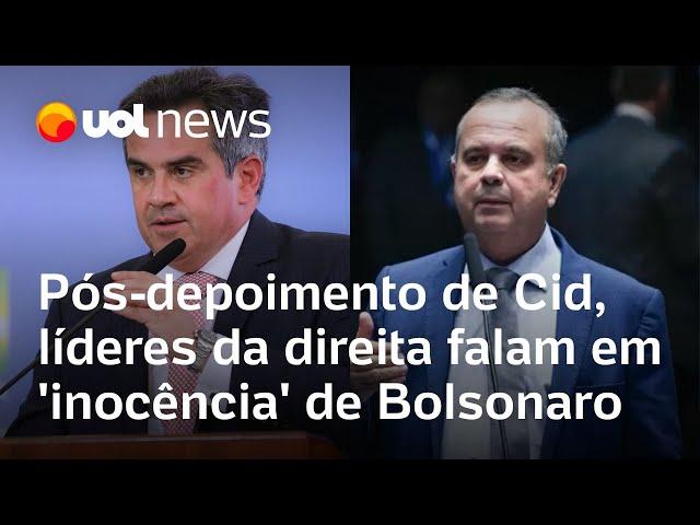 Bolsonaro indiciado e depoimento de Cid: Líderes da direita falam em 'inocência' do ex-presidente