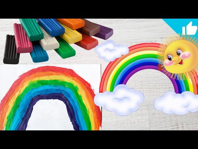 Plasticine rainbow / DIY gift / Simple crafts / Gift for mom