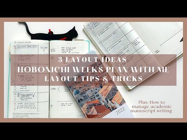 Functional Hobonichi Weeks plan with me | Wk 41 2022 | Layout Ideas: Tips & Tricks | Writing a PhD