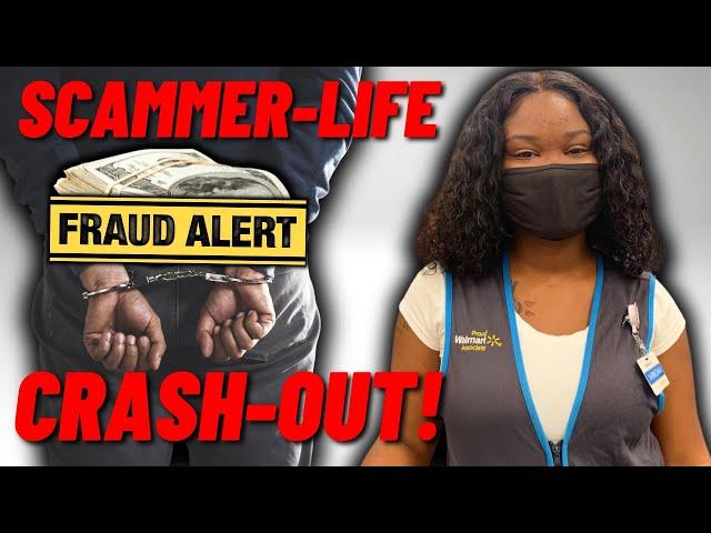 Wal-Mart Scammer Crash Out! Fraud Life Fail