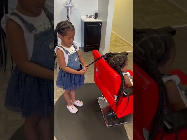 The youngest and the baddest hair stylist #short #viral #viralvideo #viralshorts #stylish #bab