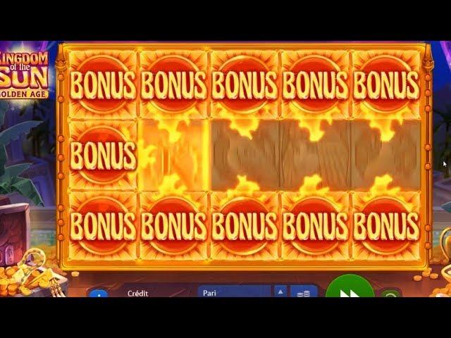 At least a SUPER BONUS won, with the online slot KINGDOM OF THE SUN