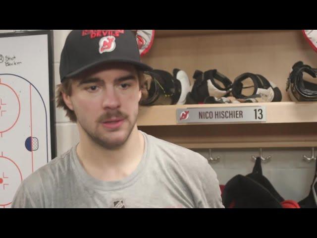 Hischier, Kovacevic and Keefe speak after the morning skate in Tampa