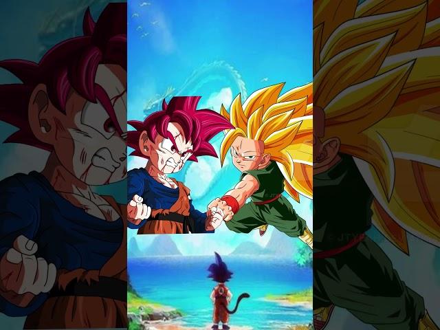 kid Goten Ultra ins... vs kid Trunks ultra ego  #sorts #dbs #dbz