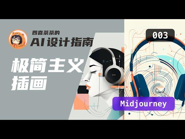 【AI 设计指南 | 006】|「Midjourney」极简主义插画 | 运营插画 | UI 设计师的 AI 设计教程