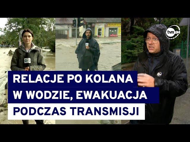 Powódź w Polsce. Reporterzy TVN24 z Głuchołazów, Kłodzka i Międzyrzecza Dolnego. Przerwana relacja