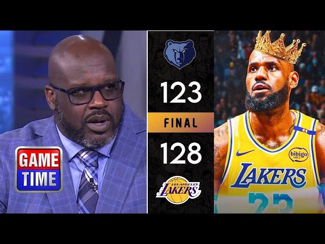 NBA GameTime | "Lakers are REAL contenders" - Shaq on LeBron  triple-double in win over Grizzlies 