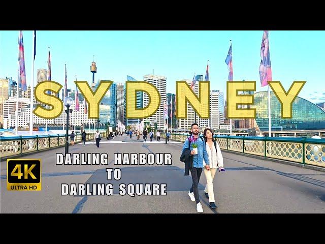 [4K] SYDNEY WALK | DARLING HARBOUR TO DARLING SQUARE |  SYDNEY AUSTRALIA