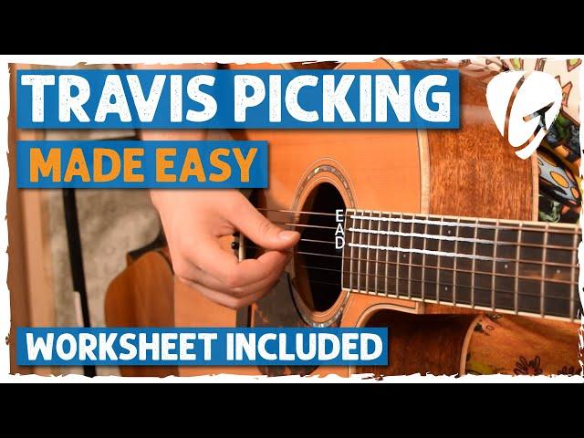 TRAVIS PICKING - The most useful fingerpicking pattern, 6 easy steps!