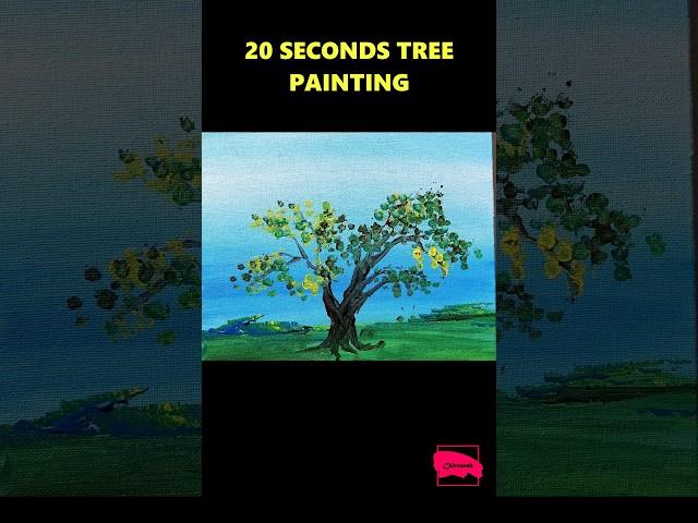 20 Seconds Tree Painting 1| Chitransh #shorts #viral #shortvideo