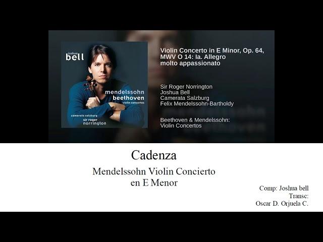 Transcripción de la cadenza de Joshua Bell para el Concierto en E menor de Mendelssohn