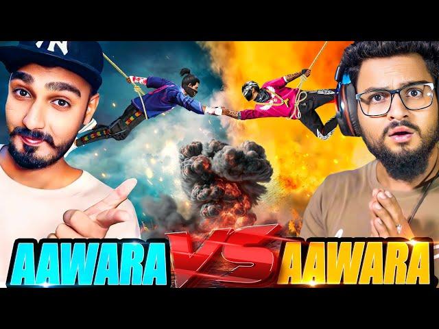 AAWARA VS AAWARA  Biggest V Badge Streamer Shocked in BR Rank Biggest Challenge आजा 1 vs 50 में !!