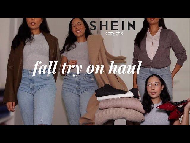 SHEIN FALL CLOTHING 2024 TRY ON REVIEW  cozy chic haul