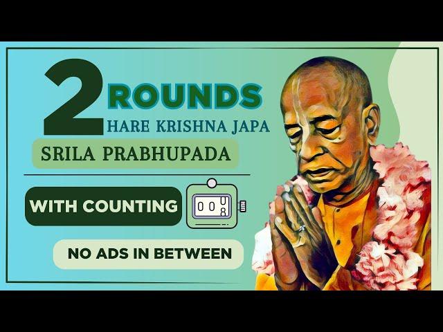 Srila Prabhupada Chanting Japa 2 Rounds With Counting Hare Krishna Maha Mantra fast ISKCON