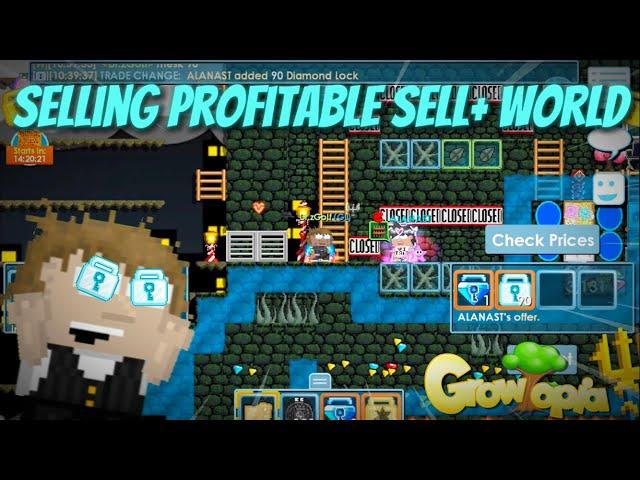 SELLING PROFITABLE SELL+ WORLD | Growtopia