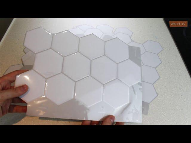 How To Apply 3D Tile Stickers - Hexagonal