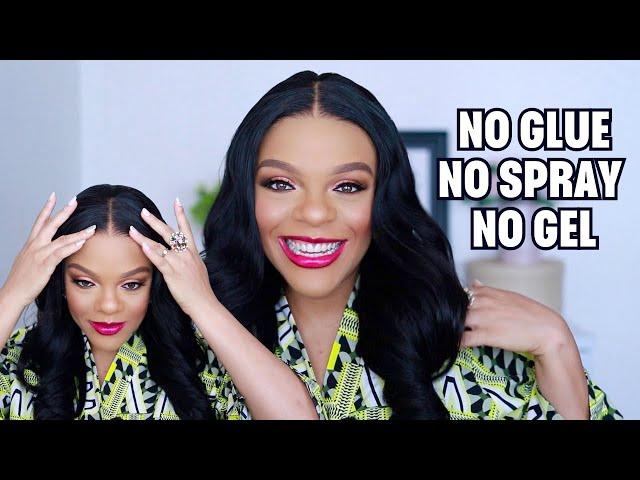 SUPER NATURAL LOOK!! |  PRE CURLED, PRE CUT, PRE PLUCKED GLUELESS WIG INSTALL | WEST KISS HAIR