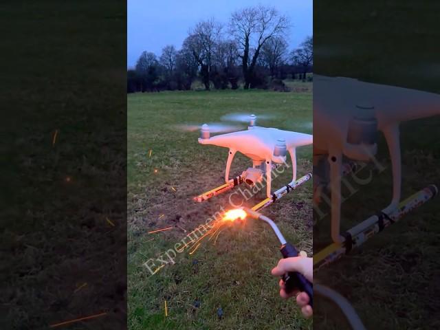 RC Drone and Roman Candles - Experiment #shorts