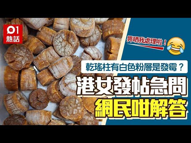 乾瑤柱驚現白色粉層 港女急問是否發霉要丟？ 網民解謎︰我要！｜01熱話｜乾瑤柱｜發霉｜白色粉層