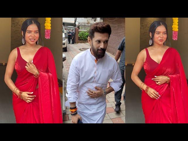 Manisha Rani Chirag Paswan Vishal Singh Arrive At Sandip Sikchand House For An Ganesh Darshan